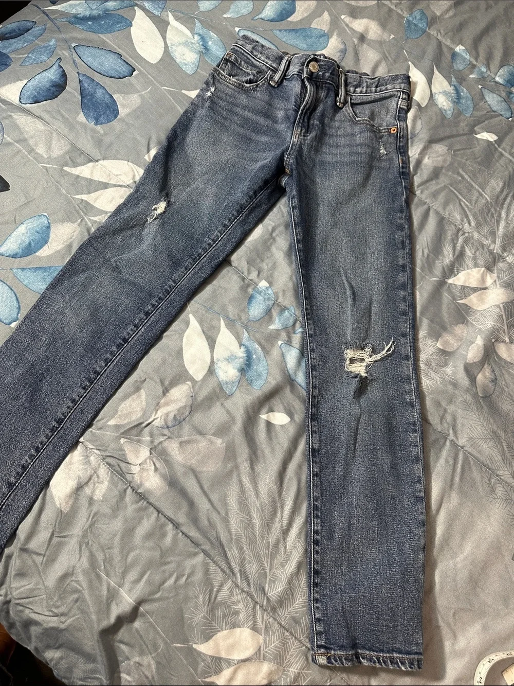 GAP Girls Skinny Jeans in Washed Blue Denim Sz 12 SLIM